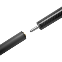 Queue de billard en fibre de carbone avec joint à broche 3 en 1, pour bris et sauts, avec fût à faible déviation pour la compétition