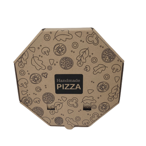 2024 yeni özelleştirilmiş Pizza kutusu yeniden 33 35 CM 7/8/9/12 inç oluklu kağıt Pizza ambalaj teslimat kutusu kendi logosu ile - Product Image 6