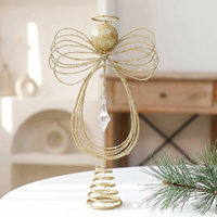 Étoile de Noël personnalisée en métal avec diamant suspendu au centre, décorations personnalisées pour le sommet de l'arbre de Noël