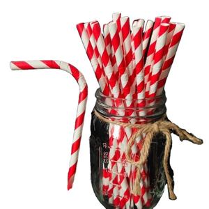 Pailles à boire en papier pliables de qualité alimentaire jetables emballées individuellement pour les cafés, les salons de thé, les cafés et les services de boissons - Product Image 2