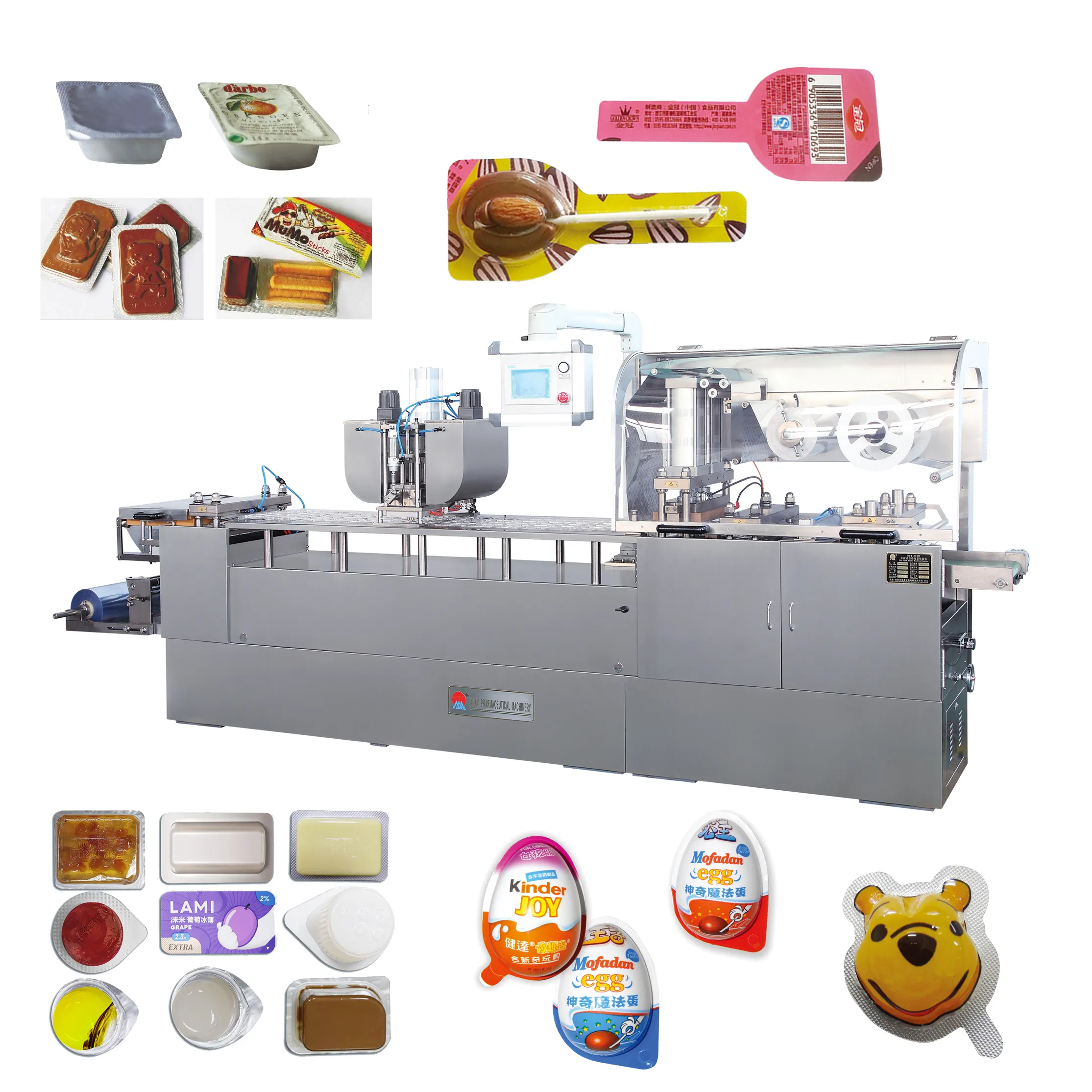 CE ISO sertifikalı otomatik sıcak şekillendirme eğlenceli yumurta çikolata kabarcık kapak blister paketleme makinesi