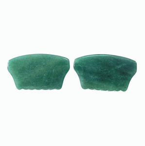 Vente en gros de pierres de gua sha en aventurine verte naturelle dentelée, équipement professionnel de massage et de raclage pour les spas - Product Image 1
