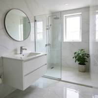Carreaux de porcelaine émaillée de qualité supérieure pour des sols luxueux dans les salons et salles de bain contemporains