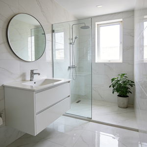 Premium Glasierte Porzellanfliesen Erzeugen Luxuriöse Bodenfliesen für Zeitgenössische Wohnzimmer- und Badezimmer-Innenräume - Product Image 3
