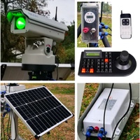 Système laser anti-oiseaux solaire extérieur étanche DC12V à rotation automatisée pour dissuasion des oiseaux