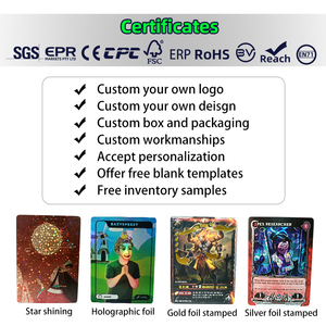 Jeu de cartes à collectionner holographique métallique personnalisé-Fabricant Fournir <span class=keywords><strong>des</strong></span> cartes de collection de personnages d'<span class=keywords><strong>anime</strong></span>, papier portable rare imprimé - Product Image 5