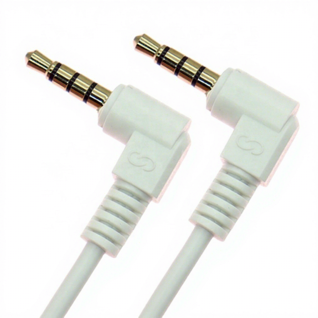 90 Degree Angle Male to Male 3.5mm 3 4 Poles TRS TRRS Mono Microphone Stereo Audio Jack Patch Adapter Cable for Headphone