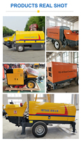 Bétonnière mobile compacte avec pompe pour petits chantiers, conception compacte, maniement facile et faible entretien, bétonnière mobile avec pompe