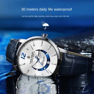 Montre à quartz pour homme Master Moon 2026, bracelet en cuir, étanche, lumineuse, alliage, largeur du bracelet 22 mm, verre, mode - Product Image 3