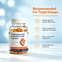 CoQ10 à haute absorption 400mg en gélules molles avec vitamine E naturelle, huile de son de riz et D-alpha tocophérol pour la santé cardiaque OEM/ODM