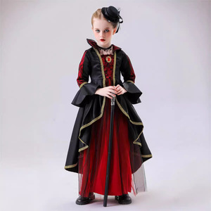 Disfraz de vampiro para niños, vestido con sombrero y gargantilla para niñas, traje para actuación en escenario, Halloween - Product Image 2