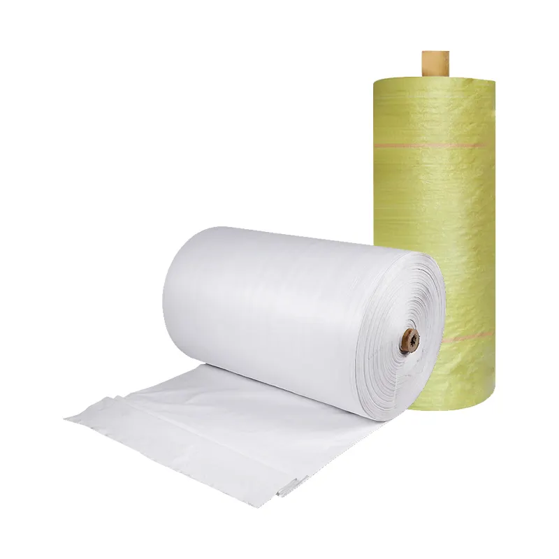 Laminated Pp Woven Fabric Rolls white or yellow or red Fabric Roll