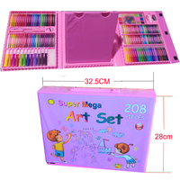 Ensemble de dessin pour enfants de 208 pièces, boîte PC, ensemble de fournitures artistiques pour enfants