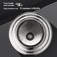 Thermos d'affaires de luxe haut de gamme à double usage en titane pur tasse magnétique séparation du thé Portable gobelet en acier inoxydable Camping