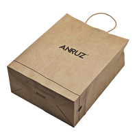 Bolsas de Papel Kraft para Cosméticos, Impresas Personalizadas, Ecológicas, Recicladas, con Asas Retorcidas, Bolsas de Compra Biodegradables al por Mayor