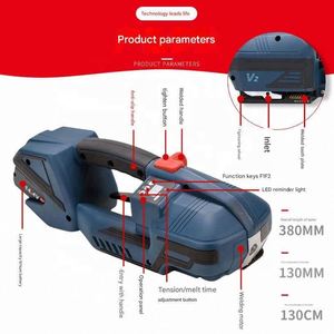 Electric Pallet Wrapping <b>Stretch</b> Plastic Band Solid One/ Dual Batteries One Charger Portable Baler Handheld Strapping <b>Machine</b> - Product Image 4