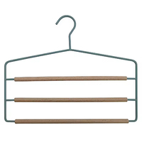 Porte-vêtements multi-usages en bois et métal à plusieurs niveaux pour le rangement des foulards, cravates, hijabs, pantalons et pour le rangement sur balcon