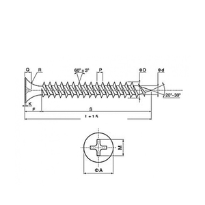 สกรู Drywall ผนังแห้ง M6 C1022a X 25,สกรูเกลียวสูงสีดำฟอสเฟต D Pro Twist <span class=keywords><strong>Patta</strong></span> 3.5X19สำหรับกล่อง3.5 - Product Image 4