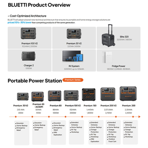 BLUETTI 300W 600W 1000W 2000W Generador solar de onda sinusoidal pura Fuente de CA Banco de energía Estación de energía portátil para acampar al aire libre - Product Image 6