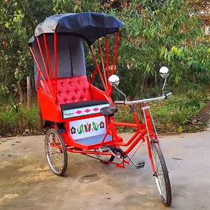 3 Wheel Bicycle Pedal Human Passenger Tricycle Street View Rickshaw Tricycle Scooter