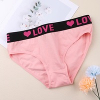 Female Underwear Cotton Panties Mid Waist Cotton Spandex Cheap Price Bulk Sale Print Underwear
