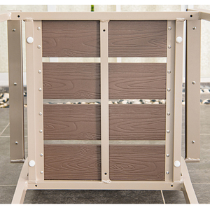 Table à manger en plastique <span class=keywords><strong>et</strong></span> aluminium, ensemble <span class=keywords><strong>de</strong></span> chaises <span class=keywords><strong>de</strong></span> <span class=keywords><strong>jardin</strong></span>, mobilier d'extérieur - Product Image 5