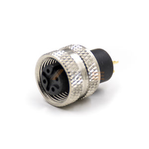 Connecteur femelle M12 à 4 pôles, code A, IP67, droit, à souder, moulé, pour capteur, pour l'automatisation industrielle - Product Image 4