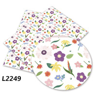 136 cm * 30 cm Professionnel personnalisé Printemps fleurs Colorées Imprimé Faux Tissu En Cuir PU Pour sacs à main