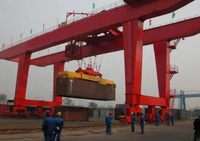 Grue portique à conteneurs robuste de type RMG montée sur rail pour terminal 20t 40t 60t