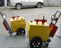 Chariot de lutte contre l'incendie en mousse jaune de premier rang 100L 150L 200L