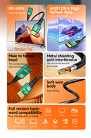 Câble d'extension HDMI 2.1 8K 60Hz ultra haute vitesse, mâle vers femelle, coque en aluminium, 1M 1.5M 2M 3M 5M OEM ODM