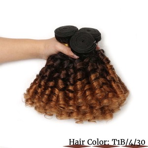 Bó Tóc Ombre Với Tóc Người Brazil 1b/4/30 Tóc Thật Bó Tóc Xoăn Gợn Sóng Với Tóc Xoăn Ngắn Bó Tóc Người Gợn Sóng - Product Image 3