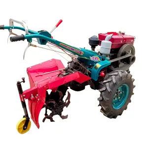 Factory Price 12-22 Hp Walking 2 wheel mini farm diesel quick speed Tractor/power Tiller With Double Plow