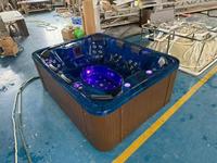 Bain à remous extérieur sur mesure en acrylique avec jets multiples, éclairage LED et ozonateur pour villa, jardin et hôtel