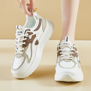 ZEYOE Zapatos Deportivos y para Caminar para Mujer, Estilo Coreano, Primavera 2026, Transpirables, con Suela Gruesa de PU, con Cordones - Product Image 1