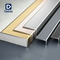 Profilé de nez de marche en alliage d'aluminium en forme de L, antidérapant, pour escaliers et sols - Durable, étanche, écologique, or scintillant, pour hôpitaux 40*20mm