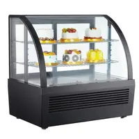 Curved Glass Refrigerated Bakery Cake Pastry Display Fridge Counter