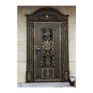 Puerta de cobre y latón Moon, puertas de hierro forjado, otras puertas de seguridad para casas, diseño especial moderno para el mercado de Arabia Saudita, Qatar - Product Image 2