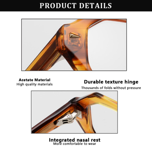 แว่นกันแดด UV400สี่เหลี่ยมขนาดใหญ่สำหรับชายและหญิง, แว่นตาแฟชั่น2024 - Product Image 4