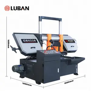 LUBAN bant testere makinesi pürüzsüz kesim GB4228 yarı otomatik Metal şerit testere makinesi satılık