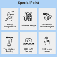 2024 neue schnurlose Vibration Shiatsu Fuß Bein Kalb Kissenmassage Kälber für Kreislauf und Erholung nach Training und Training