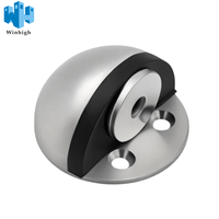 Butée de porte magnétique OEM d'usine, protecteur mural en acier inoxydable argenté, butée de porte magnétique