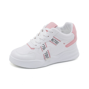 Elegantes suelas gruesas cómodas con cordones transpirables personalizables mujeres blancas zapatillas de deporte casuales zapat - Product Image 3