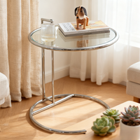 Table basse en verre transparente de style Instagram, moderne et minimaliste, avec rangement, design durable pour salons et cafés, best-seller