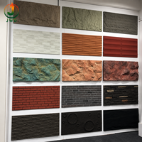 Panel de Revestimiento de Pared de Piedra Sintética de PU, Panel de Piedra de Poliuretano para Exteriores, Panel de Ladrillo Artístico 3D, Panel de Pared Interior