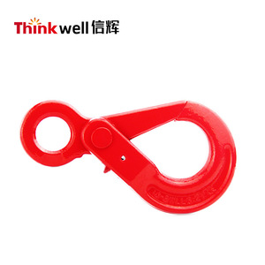Thinkwell Eye Safety <b>Hook</b> G80 Forged Alloy Steel 3.2T Self Locking Hoisting Lifting <b>Hook</b> Red - Product Image 2