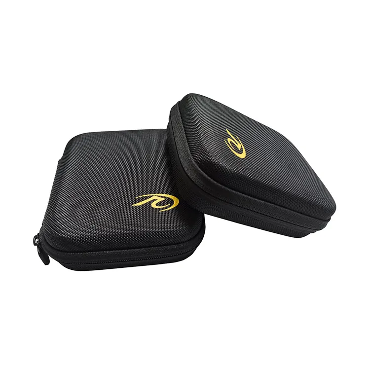 Portable widely used print logo1680d polyester storage function protective eva carrying hard zipper case