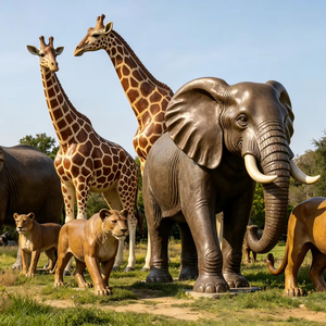 Estatuas de Animales <span class=keywords><strong>Africanos</strong></span> de Bronce a Tamaño Real Personalizadas, Esculturas de Elefantes, Jirafas y Leones <span class=keywords><strong>para</strong></span> Decoración de <span class=keywords><strong>Paisajes</strong></span> de Parques y Centros Comerciales al Aire Libre - Product Image 1