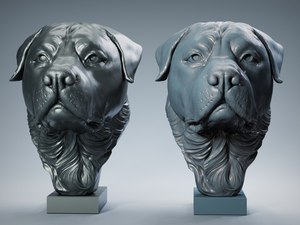 Customized Polyresin <strong>Rottweiler</strong> Head - Product Image 2