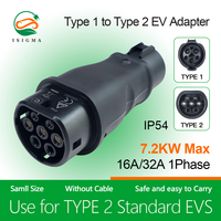 Adaptateur EV GBT vers Type 2 utilisé pour les véhicules Standard chinois chargeant un côté aux voitures GBT et un autre côté à la prise EV femelle de Type 2